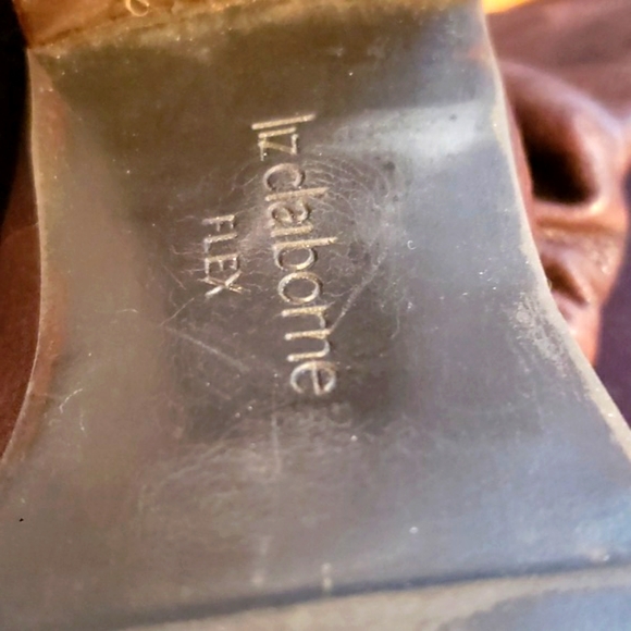 Vintage Liz Claiborne Flex Comfort Musket Brown Leather Knee High Boot size 8.5M - Picture 2 of 6